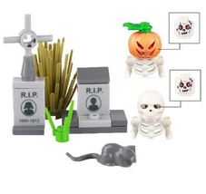 Halloween Scene Gifts Mini Bricks Toys For Kids Cemetery Tombstone Pumpk... - £6.98 GBP