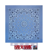 USA MADE Hav-A-Hank CHAMBRAY BLUE PAISLEY BANDANA Cotton Face Mask Neck ... - €6,11 EUR