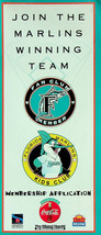 MLB Florida Marlins 1997 Fan Club &amp; Kids Club Membership Application - U... - £6.37 GBP