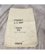 Bank Bag US Mint Coins Money Cents $50 Canvas Cloth Empty  April 12, 1988 - $16.65