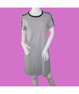 Calvin Klein Women&#39;s Shoulder Logo t-shirt Dress Gray Size M - $475.17 MXN