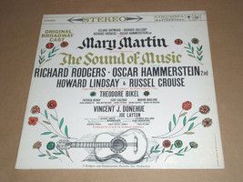 The Sound Of Music Broadway Cast Vinyl Record Album Mary Martin Columbia STEREO - £10.38 GBP