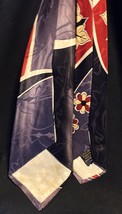 Neck Tie-Vintage Selected Fabrics 4&quot;Width 51&quot;Length Floral Self-tie PET ... - £21.49 GBP