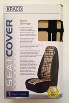 Kraco Auto Bucket Seat Covers Set of 2 Black Strings - Airbag Safe - NEW - $48.49