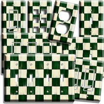 Country Rustic Green Checkered Light Switch Outlet Wall Plate Kitchen Art Decor - £13.66 GBP+