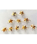 Lot of 10 USSR Army Major Epaulet Metal Rank Star pin Gold 20 mm - $10.11 CAD
