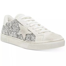 Steven New York Womens 6 Silver Sparkle Lace Up Distressed Sneakers NIB XL8 - £18.30 GBP