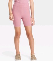 Girls&#39; Size XL (14-16) V-Waist Bike Shorts Rose Pink, Art Class - $9.99