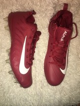 NIKE ALPHA MENACE LOW FOOTBALL CLEATS RED WHITE 922804 616 sz 16 new - $35.55