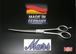 Mars Pro Pet Grooming 7.5 In Curved Stainless Steel Nickel Finish Shear Scissor - £55.93 GBP