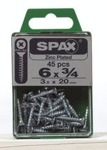 ALTENLOH BRINCK &amp; CO INC SCRW SPAX FH6X3/4ZN BX45 - $18.02