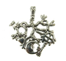 Handcrafted Solid 925 Sterling Silver Cimaruta Witch Pendant Italian Talisman - £44.59 GBP