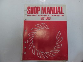 1978 Honda ED1000 Portable Generator Shop Manual Missing Back Cover Stained Oem - $16.02