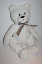Las Vegas White Plush  Circus Circus Teddy Bear 16&quot; Stuffed Bow Reno Sof... - $11.95
