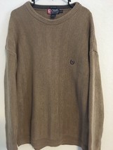 Chaps Ralph Lauren Vintage Beige Tan Sweater Men&#39;s Sz XL Hand Framed 100... - £33.12 GBP