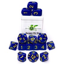 Role 4 Initiative 15-Set Opaque Dark Blue with Yellow with Arch&#39;d4 - £17.20 GBP