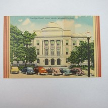 Vintage 1940s Postcard Clinton County Court House in Wilmington Ohio UNPOSTED - £4.69 GBP