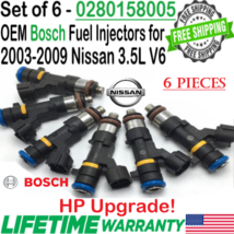 Genuine Bosch 6Pcs HP Upgrade Fuel Injectors for 2003-2009 Nissan Altima 3.5L V6 - £96.60 GBP
