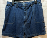 Wrangler women&#39;s blue jean denim shorts size 16 high-rise - $14.84