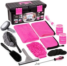 THINKWORK Pink Car Detailing Cleaning Kit, Car Wash Kit, Car Accessories... - $52.99