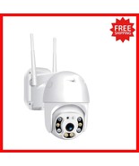 Pan Tilt Waterproof Surveillance Camera - 360° Vision, Night Vision, &amp; A... - $70.23 CAD