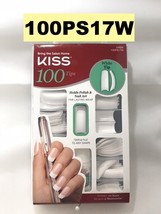 KISS 100 NAILS TIPS WHITE TIP LONG LENGTH 100PS17W - £5.45 GBP