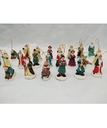 Lot Of (22) Miniature Christmas Villager Santa Ornaments 1 1/4&quot; And Smal... - $23.62 CAD