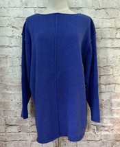Vintage Chaus Lagenlook Sweater Womens Small NEW PERIWINKLE Blue Exposed... - £38.53 GBP
