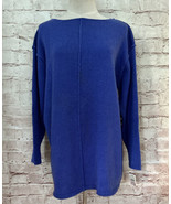 Vintage Chaus Lagenlook Sweater Womens Small NEW PERIWINKLE Blue Exposed... - £38.54 GBP