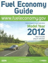 EPA 2012 Fuel Economy Guide vintage US brochure Gas Mileage 12 - $6.00