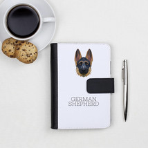 Notebook, book with a German Shepherd dog. Geometric dog - £35.96 GBP