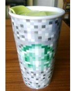 Starbucks 2012 Minecraft RODARTE Ceramic Travel Tumbler Mug 12 oz with lid - £10.59 GBP