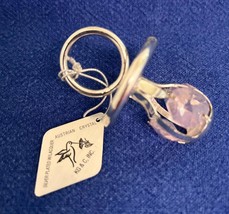 KG &amp; C Silver Plated Baby Pacifier Ornament Austrian Crystal w Tag - $369.71 MXN