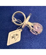 KG &amp; C Silver Plated Baby Pacifier Ornament Austrian Crystal w Tag - $368.88 MXN