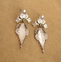 Victorian revival sterling dangle earrings - antique jewelry - estate jewelry -  - £179.90 GBP