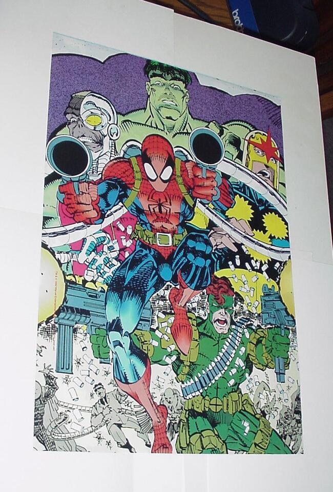 Primary image for Spider-Man Poster #49 Hulk Nova Deathlok Solo Erik Larsen Marvel MCU Movie Aveng