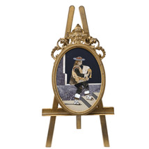 c1880 Antique Pietra Dura Bronze Mounted Double Locket Picture frame on Easel Mi - £993.23 GBP