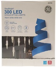 GE StayBright 300-Count White Mini LED Plug-In Christmas Icicle Lights New - £39.02 GBP