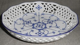 Ingres Weiss 7 1/2&quot; Pierced Lattice Porcelain Bowl Form Marienbad - $29.69