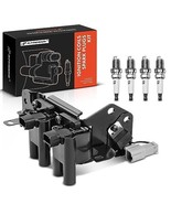 Black APM 1x Ignition Coil Pack and 4x Iridium Spark Plugs Compatible with - $105.45 CAD