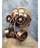 Copper Steampunk Gas Mask Spikes Cog Goggles Apocalyptic Warrior Cyborg ... - $451.47 MXN