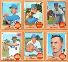 1968 Topps Los Angeles Dodgers Team Lot 6 diff Jeff Torborg John Roseboro ! - £4.39 GBP