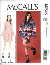McCall&#39;s M7505 Misses 14 to 22 Nicole Miller Dress Sewing Pattern New - $14.86