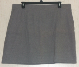 New Womens Croft &amp; Barrow Gray Heather Pull On Knit Skort W / Pockets Size 1X - £25.42 GBP