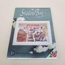 1993 Designs for the Needle Shadow Box w/Frame Sewing Nook #7506 Vintage - £11.64 GBP