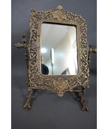 Rare vintage gilded brass Vanity Mirror ornate fairy tale French Frame S... - €171,13 EUR