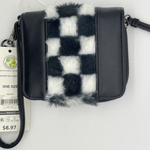 No Boundaries | black and white Checkered Wallet compact wristlet/bag sling hook - £5.56 GBP