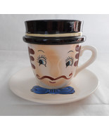 Vintage Ceramic Novelty MIJ Cup Saucer Ashtray Lid Man For Pop Only Dad Mug - £15.67 GBP