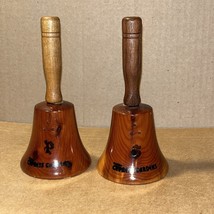 5 Inch Florida Cypress Gardens Wooden Bell Salt &amp; Pepper Shakers - $5.00