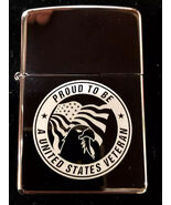 Rare 2003 Proud To Be A US Military Veteran Polished Zippo Lighter - $66.84 CAD